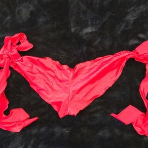 Red Ribbon side tie rave bottoms